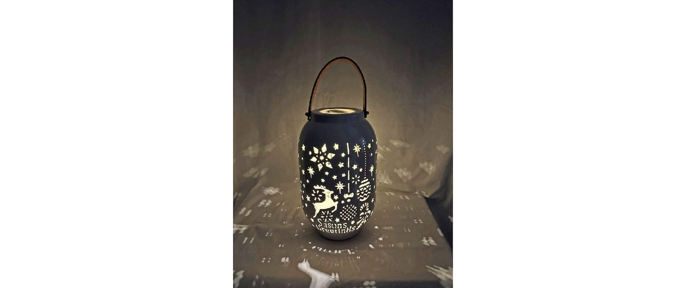 Laterne »Dameco Xmas 28 cm Weiss«