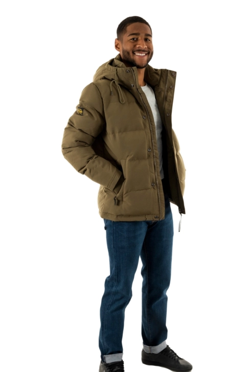 blousons et vestes superdry everest short 03o khaki
