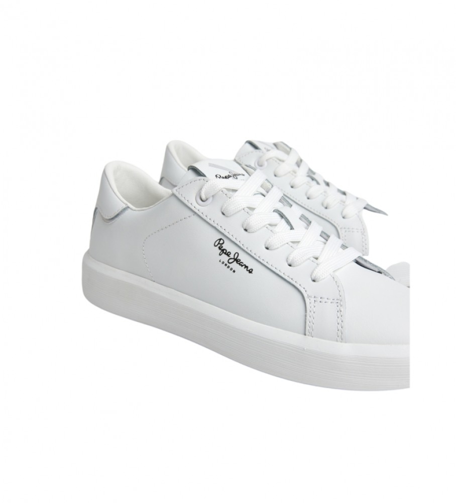 Tênis Pepe Jeans Dobbie Bass de couro branco