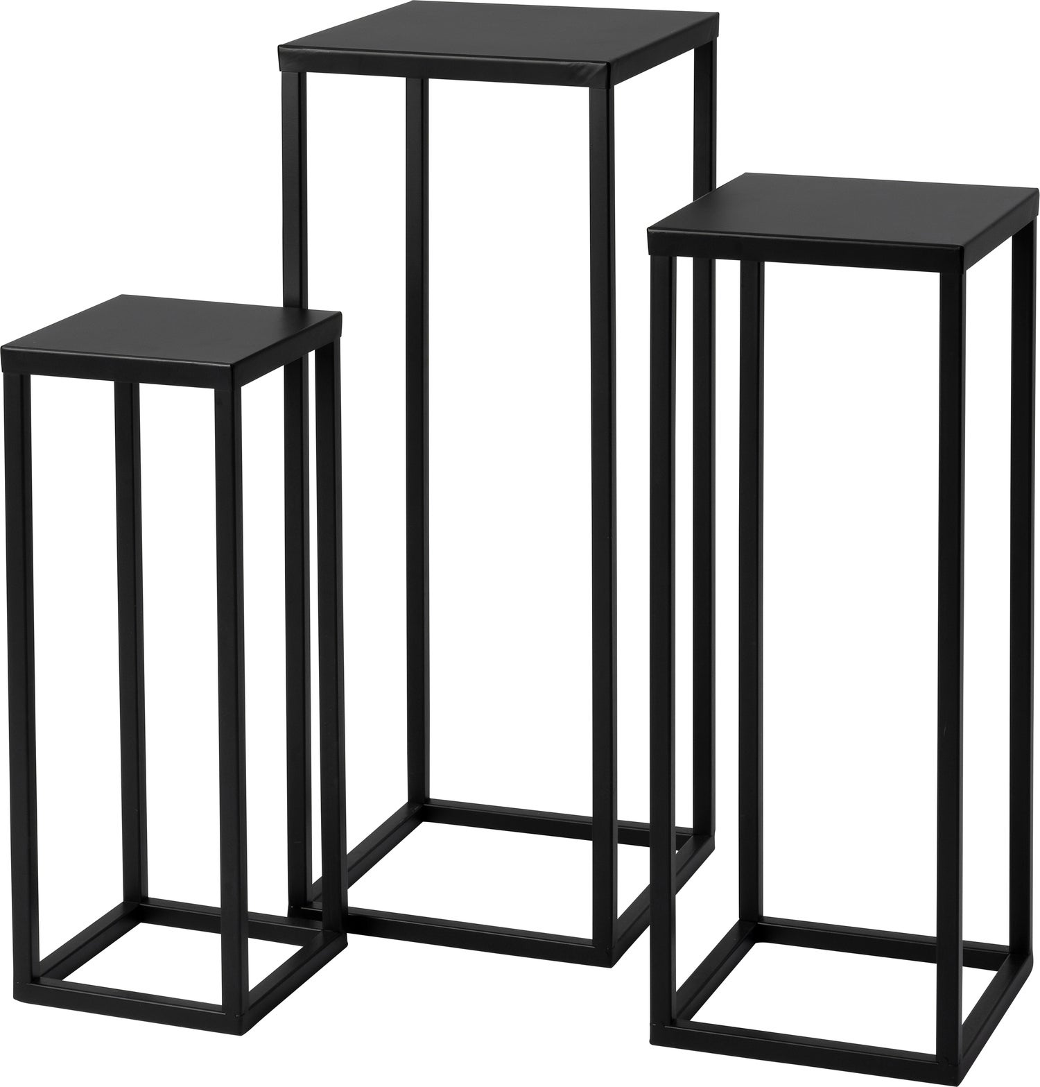 Intratuin bijzettafel Quinn zwart 39 x 39 x 80 cm