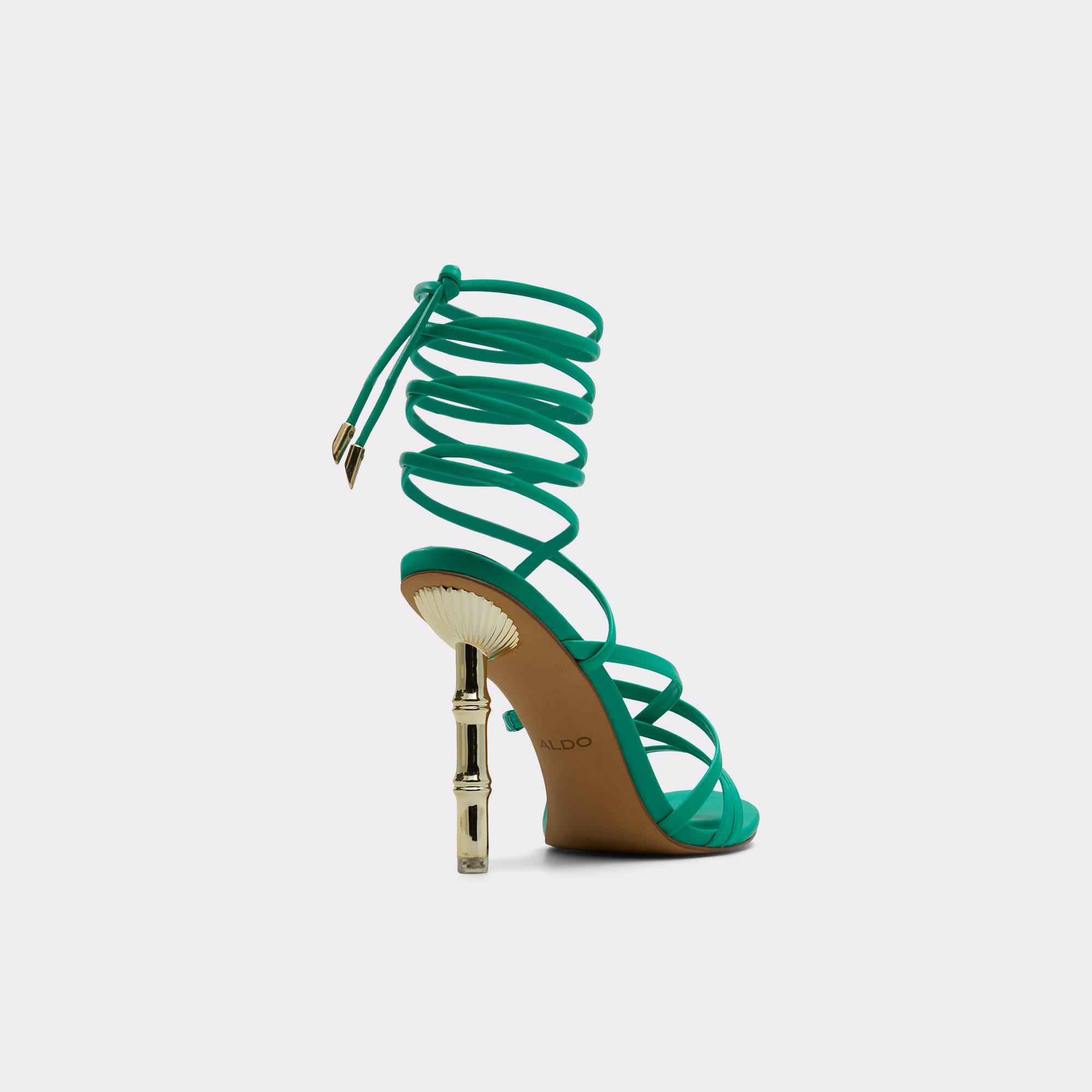 Bamba Dark Green Women Strappy Sandals