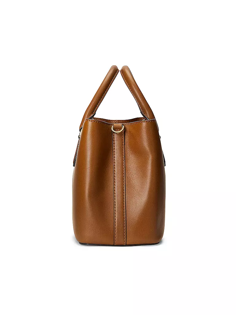 LAUREN RALPH LAUREN Ledertasche - Henkeltasche MARCY 26 Small braun
