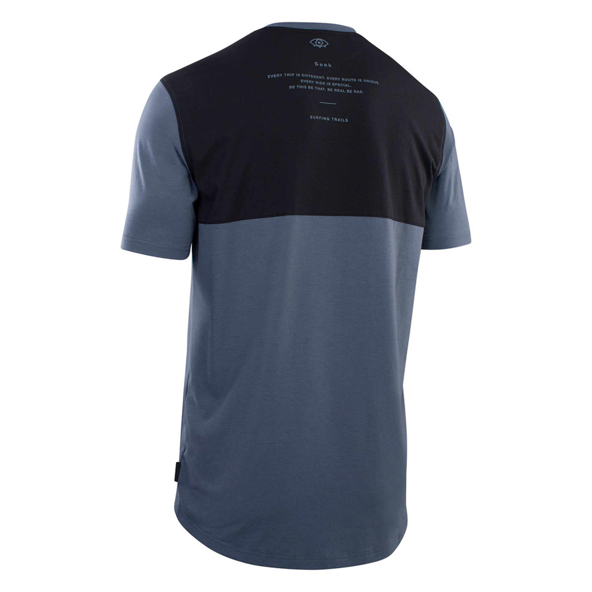 ION Seek Amp MTB Fietsshirt Korte Mouwen Blauw Heren