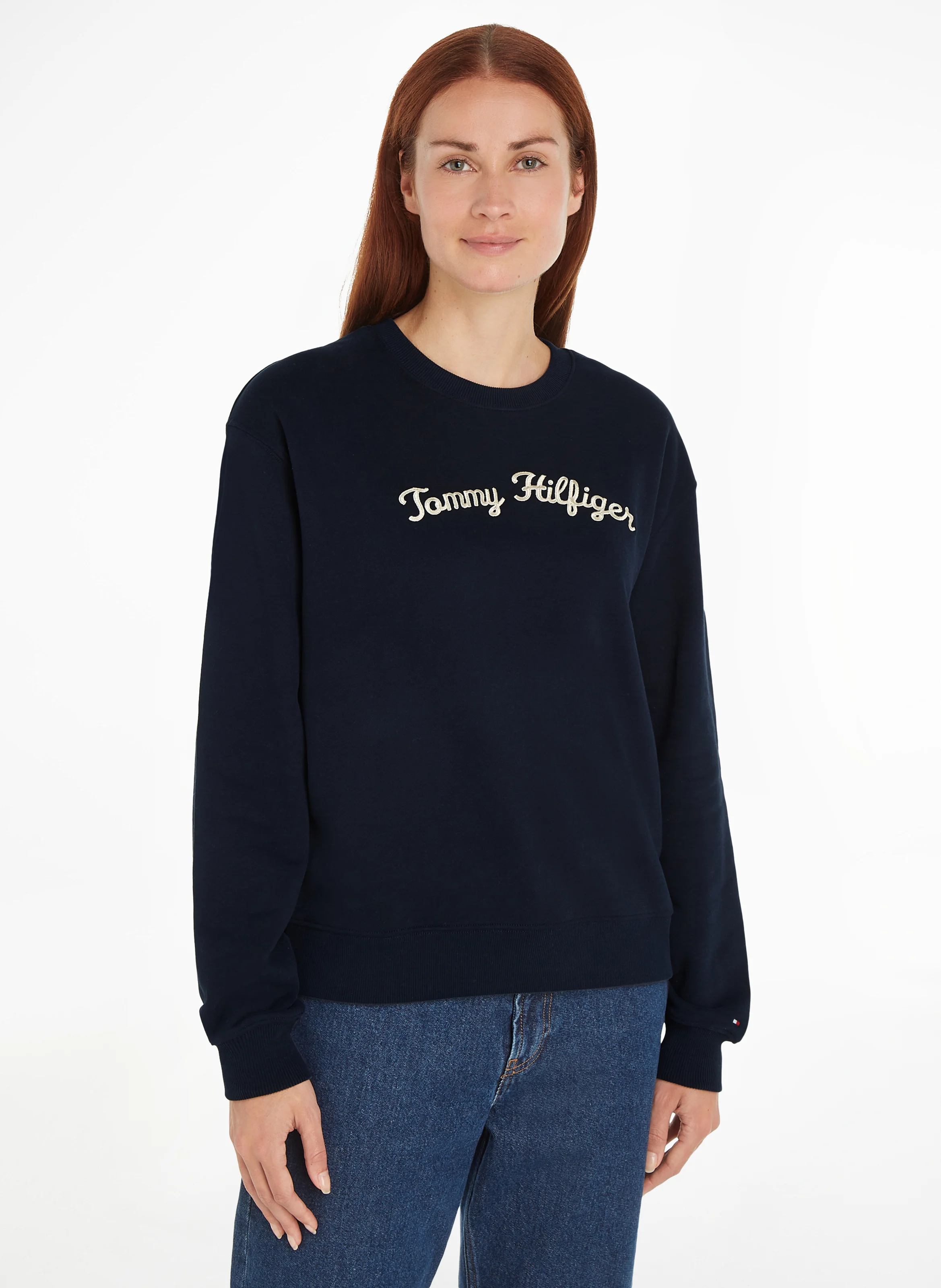 Sweat col rond en coton | Bleu
