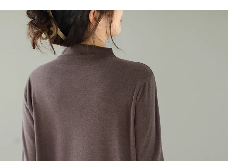 ZIMO - T-shirt met lange mouwen en gebloemde hals en print
