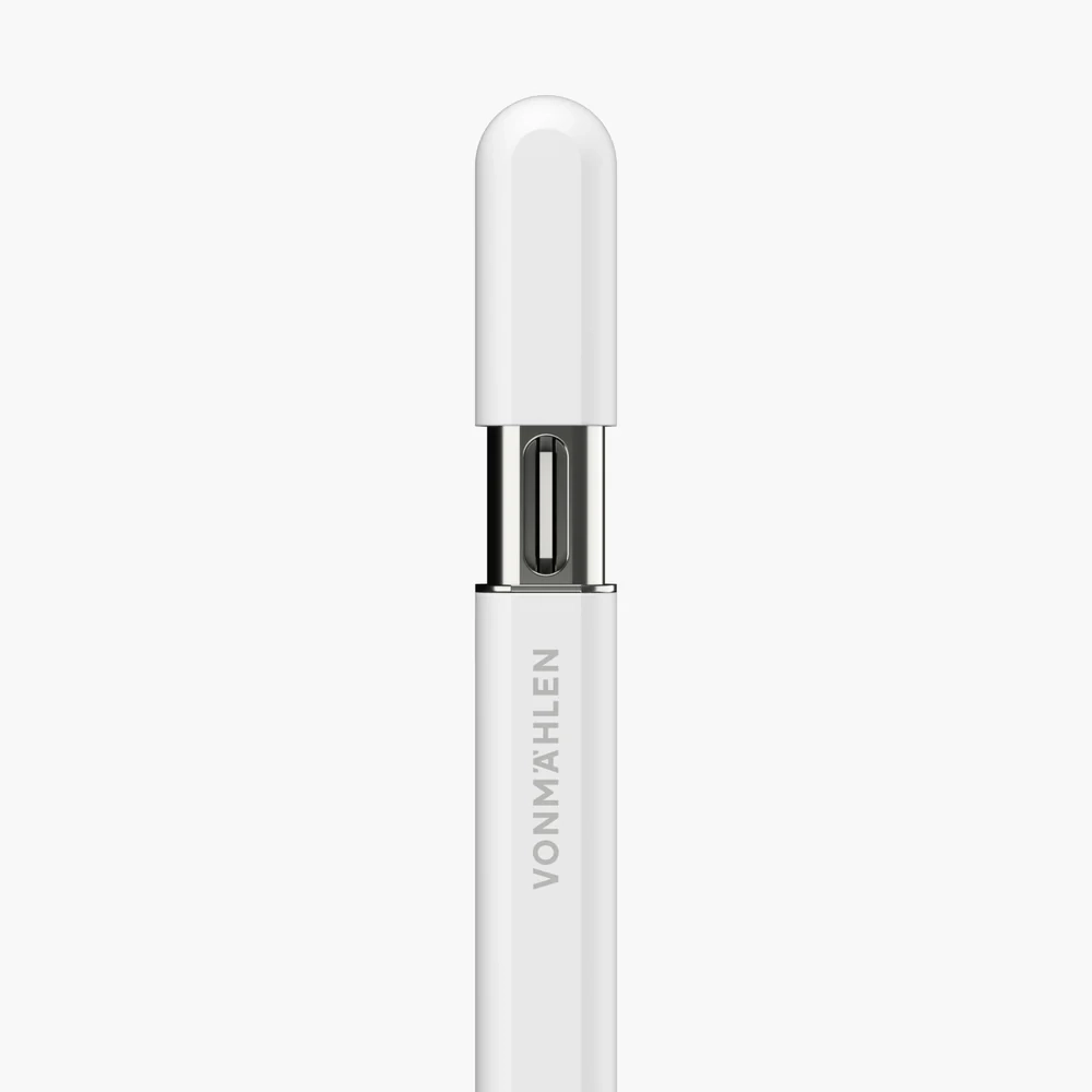 Smart Pencil Stylus mit Magnetbefestigung / Neigungssensitivität / Palm Rejection für Apple iPad (SMP00002) - Weiss