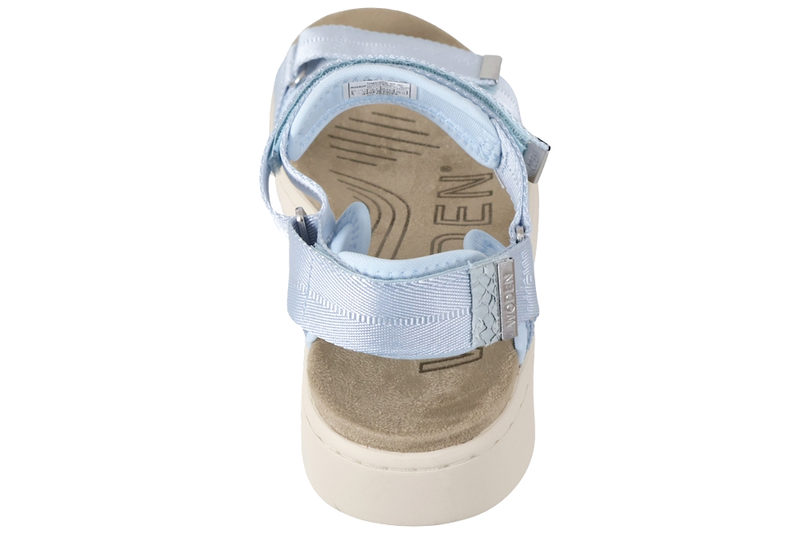 WODEN LINE MOONSTONE SANDAL I LYSEBLÅT TEKSTIL