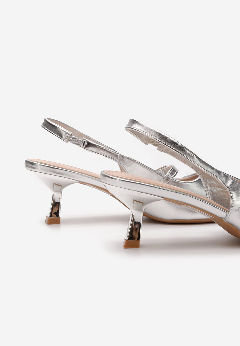 Chaussures slingback argent Leonora