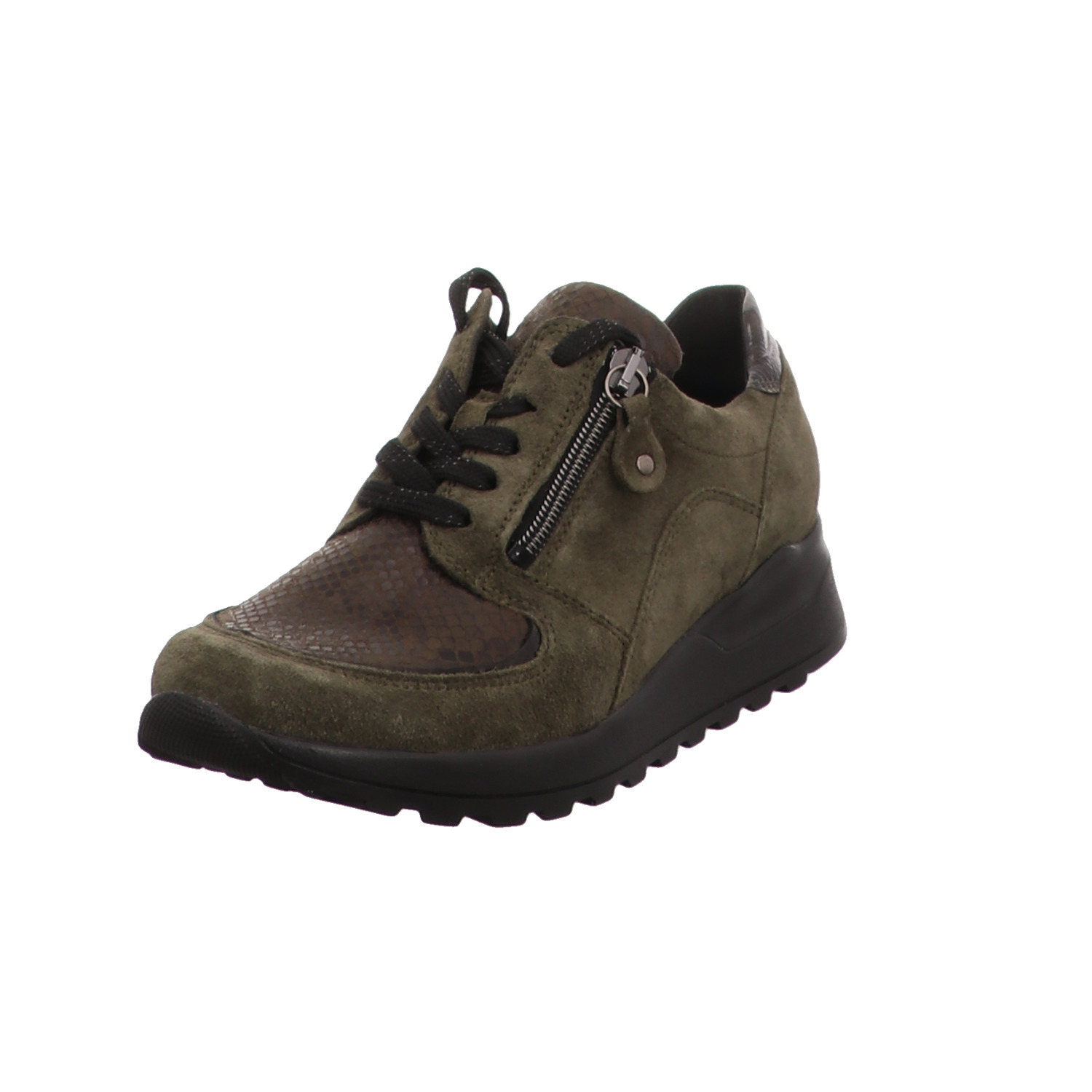 Waldläufer Schnürhalbschuh grün
