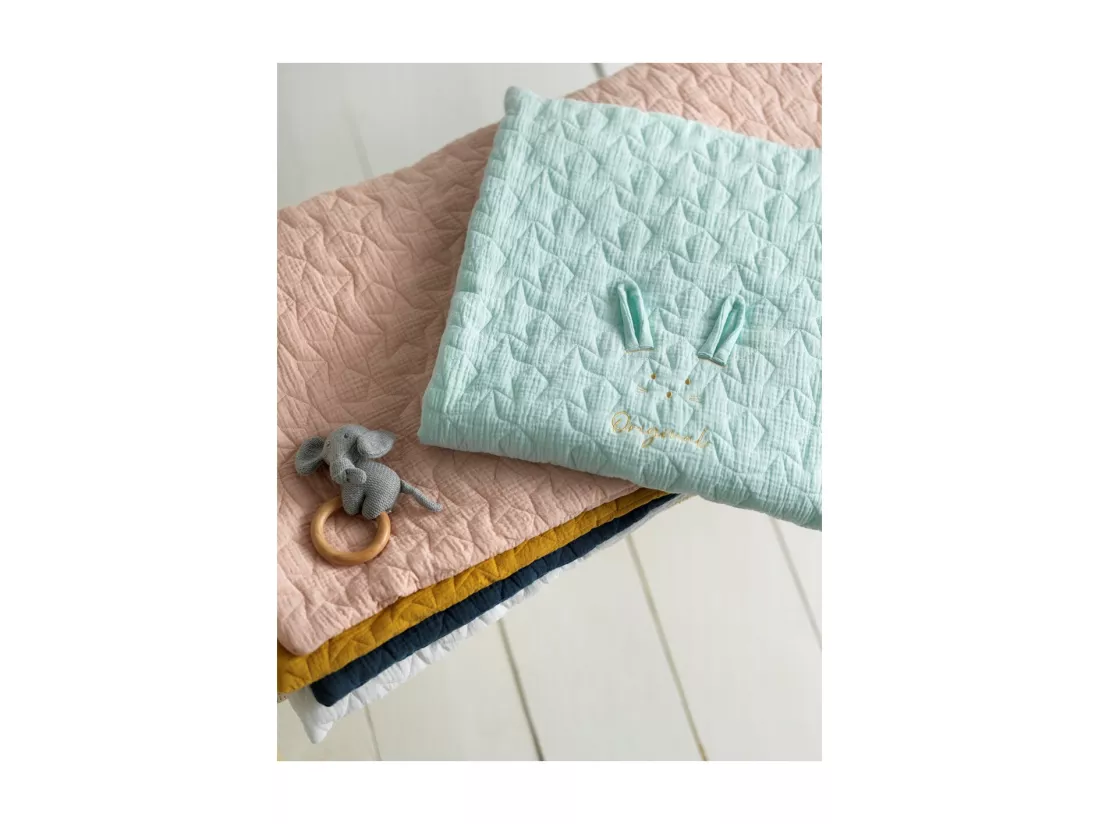 Couvre lit rectangulaire berceau en coton