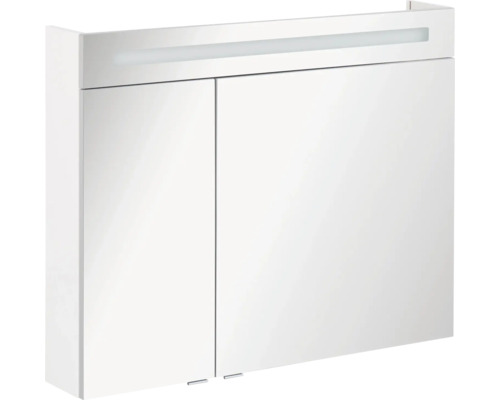 FACKELMANN B.clever spiegelkast 90 x 16 x 71 cm wit 2-deurs LED IP 20
