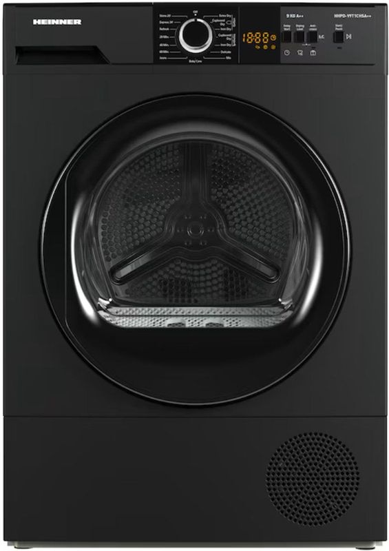 Heinner - HHPD-V8T1CHSA++ - Warmtepompdroger - Antraciet - 8 KG - 15 Programma's - LED Display