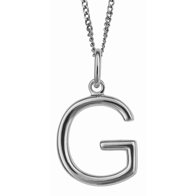 Collier lettre G en argent 925