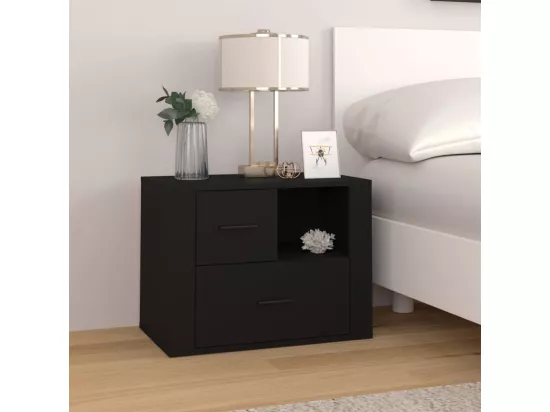 Table de chevet Noir 60x36x45 cm Bois d’ingénierie