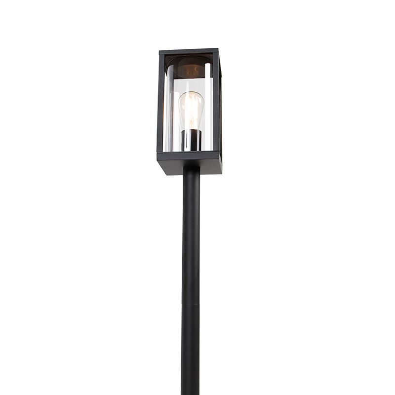 Industriële staande buitenlamp zwart 100 cm IP44 - Charlois