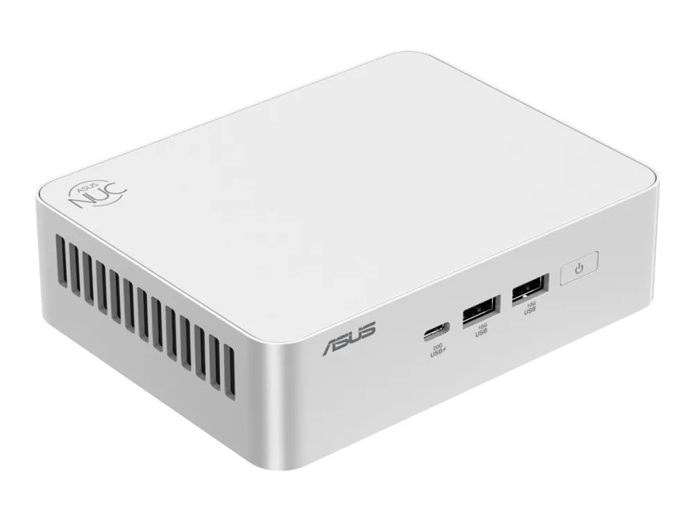 ASUS NUC 15 Pro  RNUC15CRSU700002 - Barebone - mini PC 1 x Core Ultra 7 255H / op til 5.1 GHz - RAM 0 GB - Arc Graphics 140T - IEEE 802.11ax (Wi-Fi 6), IEEE 802.11be (Wi-Fi 7), Bluetooth 5.4, 2.5 Gigabit Ethernet, Gigabit Ethernet - sølv