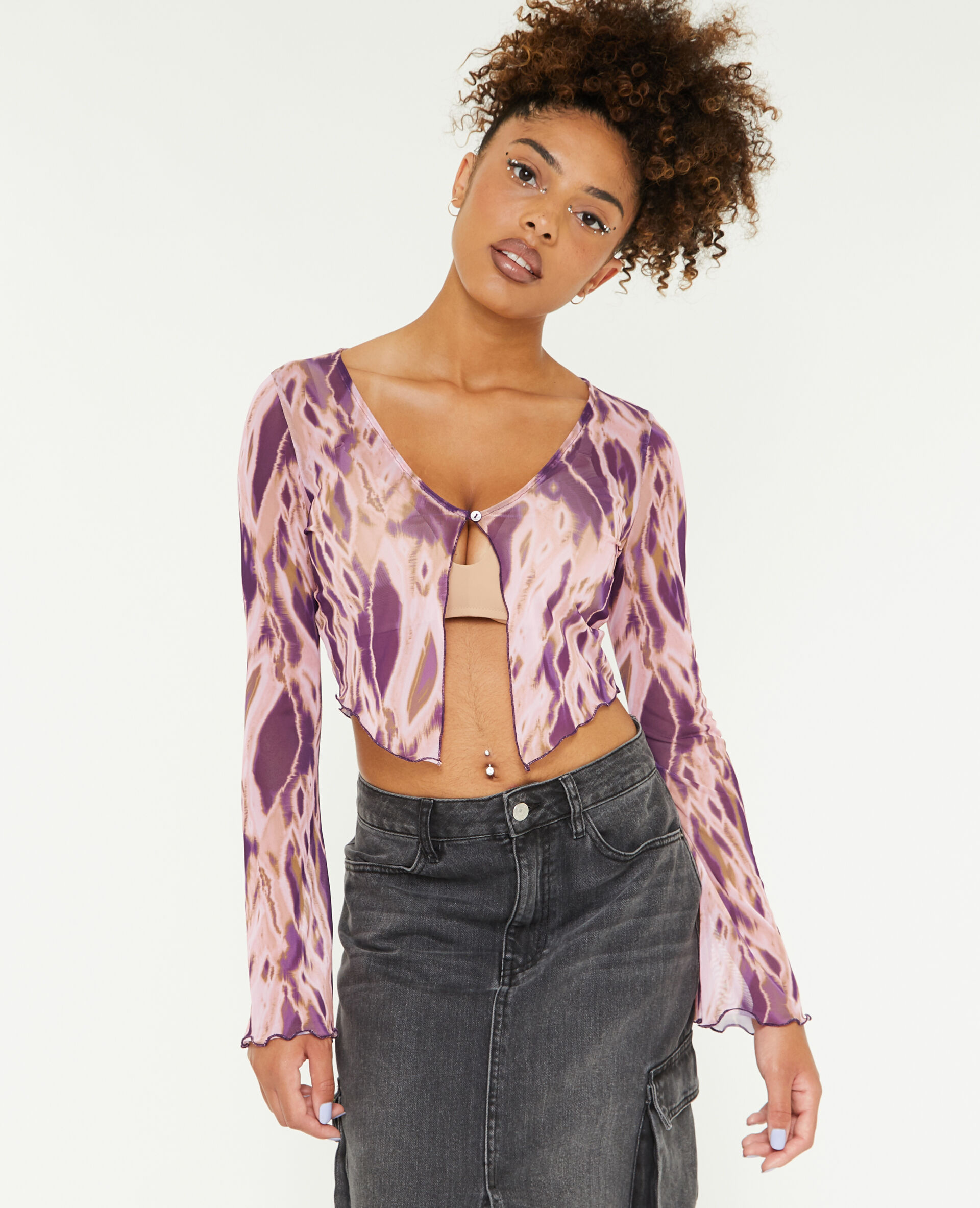 Top court en tulle - Rose clair