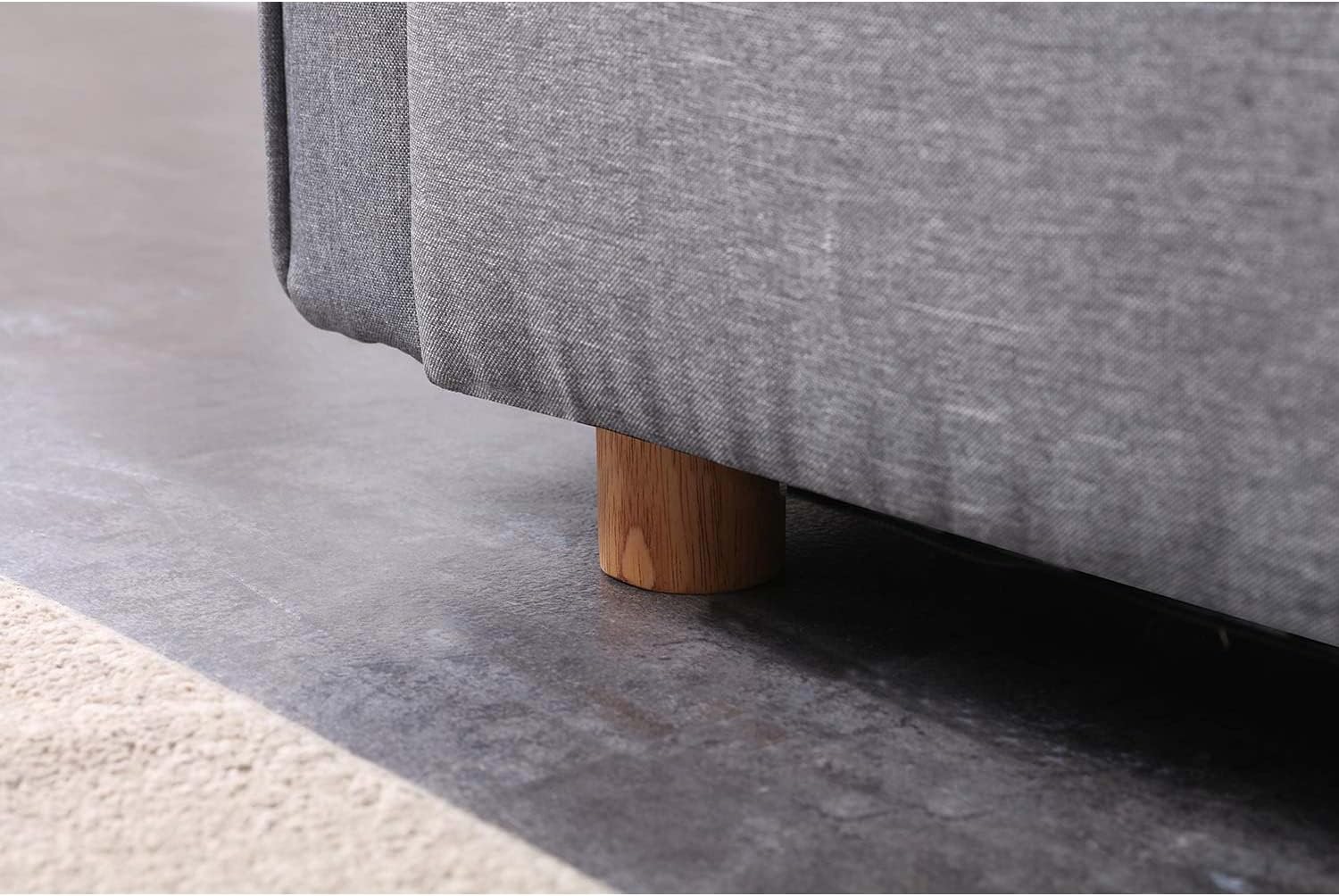 CONCEPT USINE - Canapé Droit Moderne Scandinave Convertible 3 Places Copenhague en Tissu Gris avec Accoudoirs + 2 Coussins d'Appoint | Dossier & Assise Déhoussables - Largeur 213 cm KI6212415