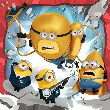 Ravensburger Kinderpuzzle - Despicable Me 4, 3 x 49 Teile