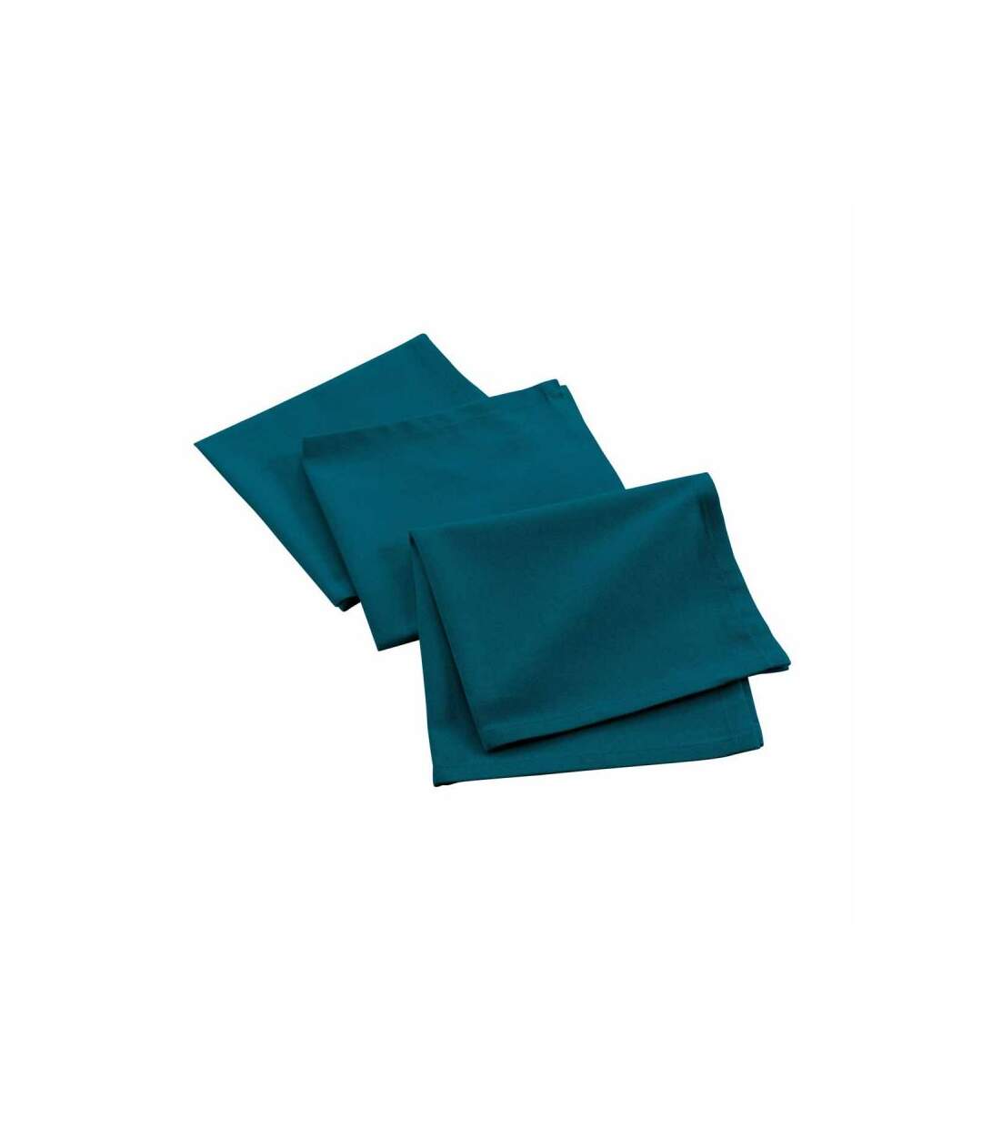 Lot de 3 Serviettes de Table Mistral 40x40cm Bleu Canard