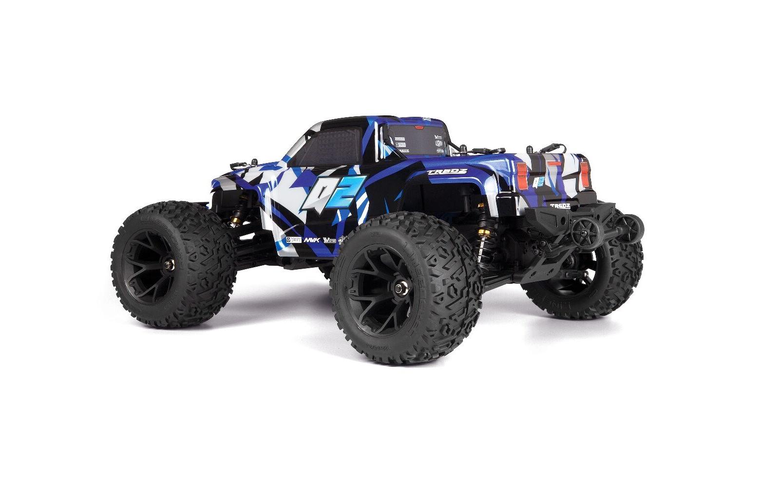 Monster Truck Quantum2 MT 4WD Blau, ARTR, 1:10<br>Off-Road RC Modell mit Brushed Allradantrieb