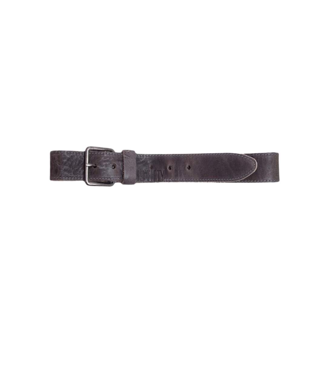 Ceinture homme en croute de cuir vachette de couleur grise