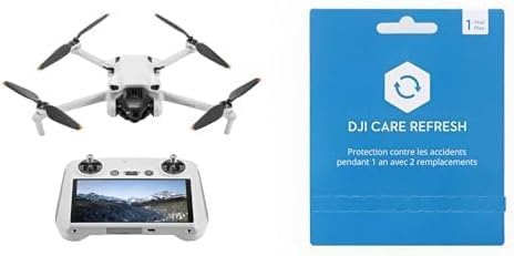 DJI Mini 3 (DJI RC) – Mini Drone Caméra Léger avec Nacelle Mécanique à 3 Axes, Vidéo 4K HDR, Temps de Vol de 38 Minutes, Transmission Vidéo jusqu’à 10 km, Prise de Vue Verticale, Retour Intégré, C0