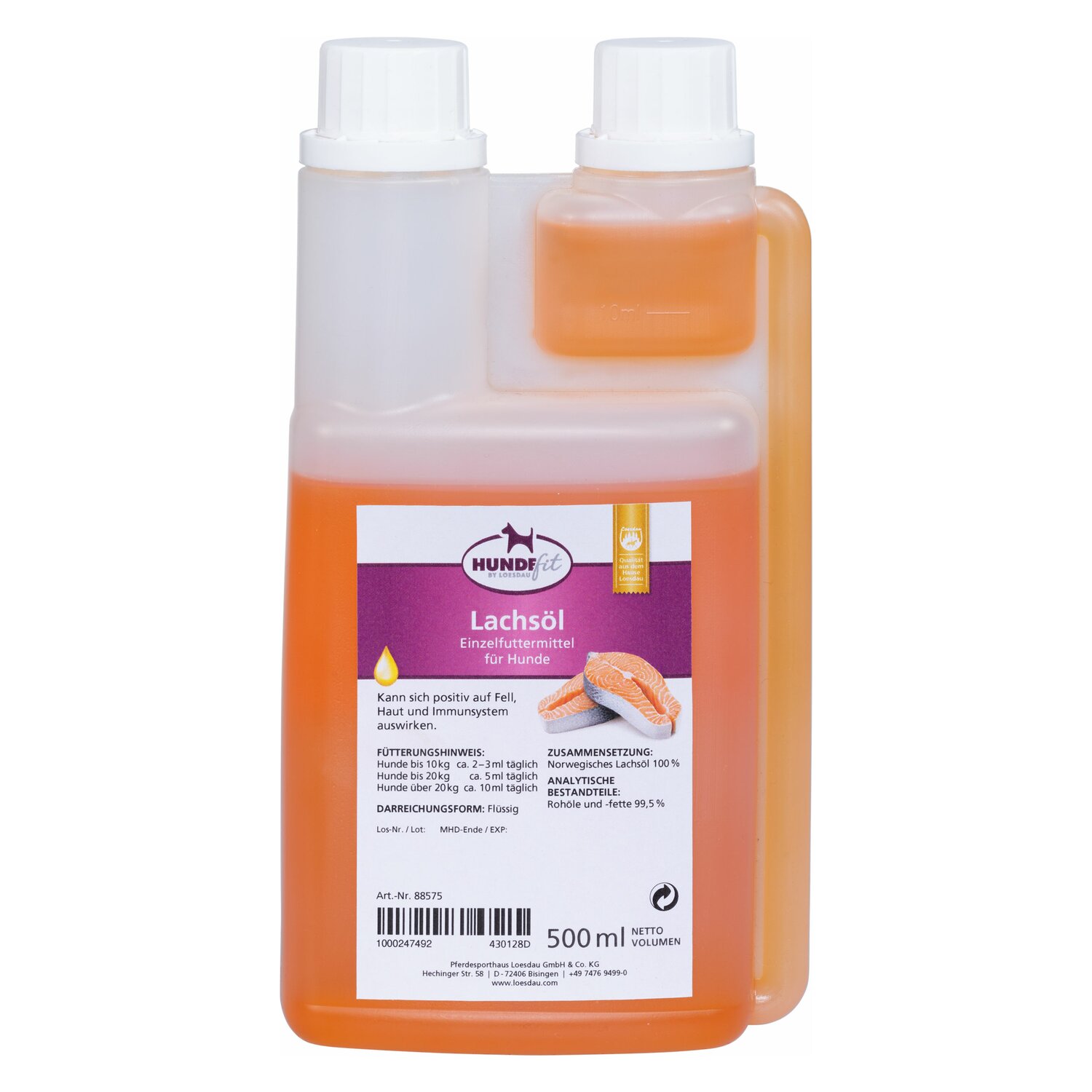 HUNDEfit by Loesdau Lachsöl  - 500 ml
