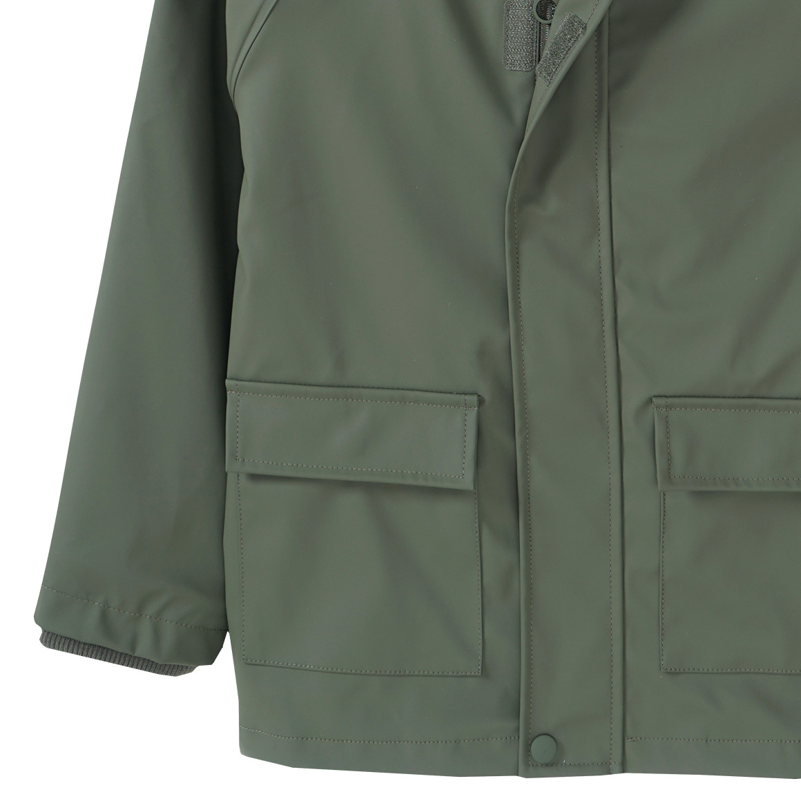 Famy Kinder Regenjacke mit Beschichtung dunkelgrün