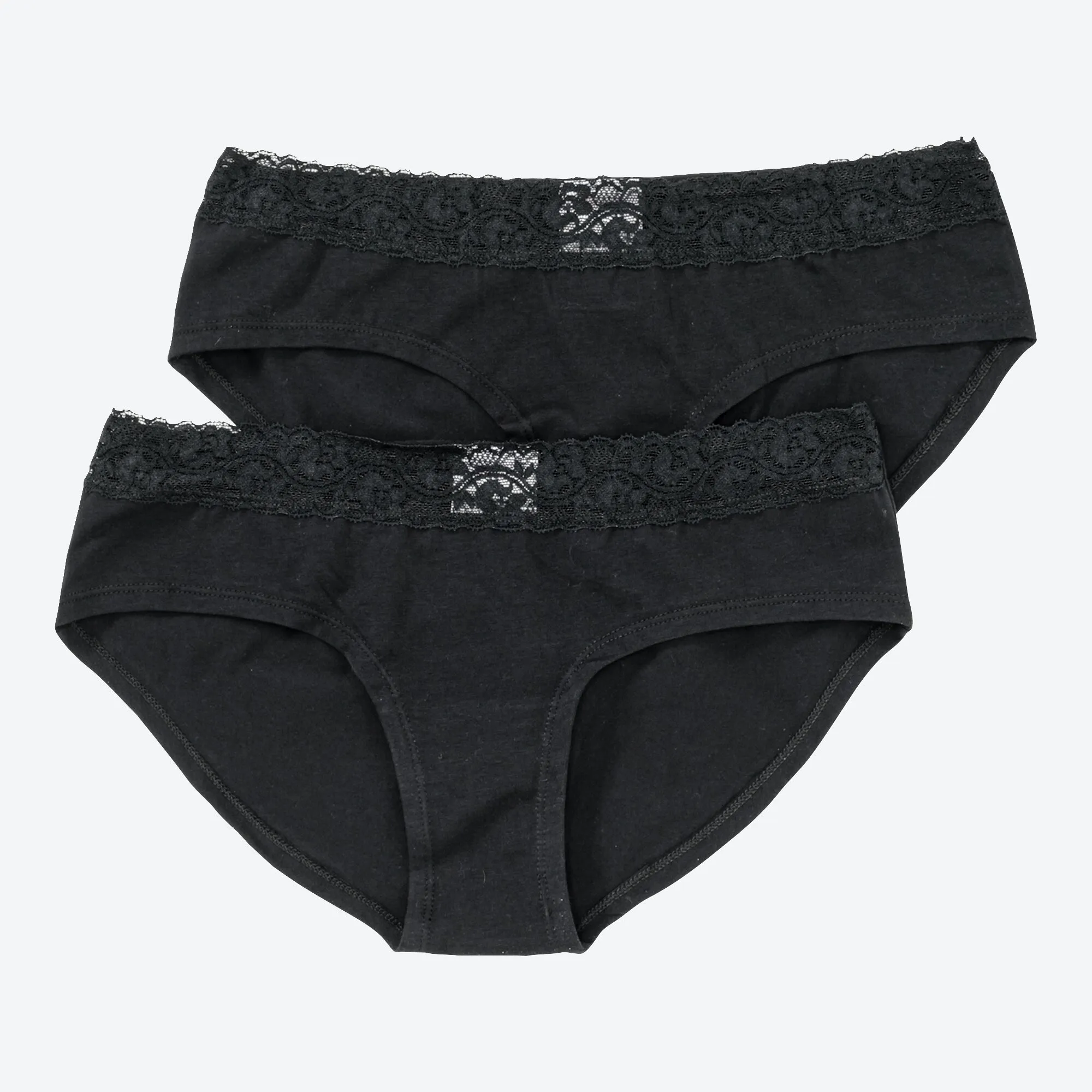 Damen-Panty mit Spitzen-Bund, 2er-Pack