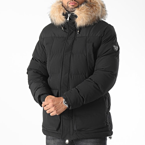 Doudoune Capuche Fourrure Leto 2.0 Puffer Noir