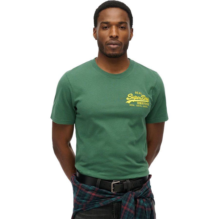 Superdry Vl Embroidered Relaxed Tee Herren international pine