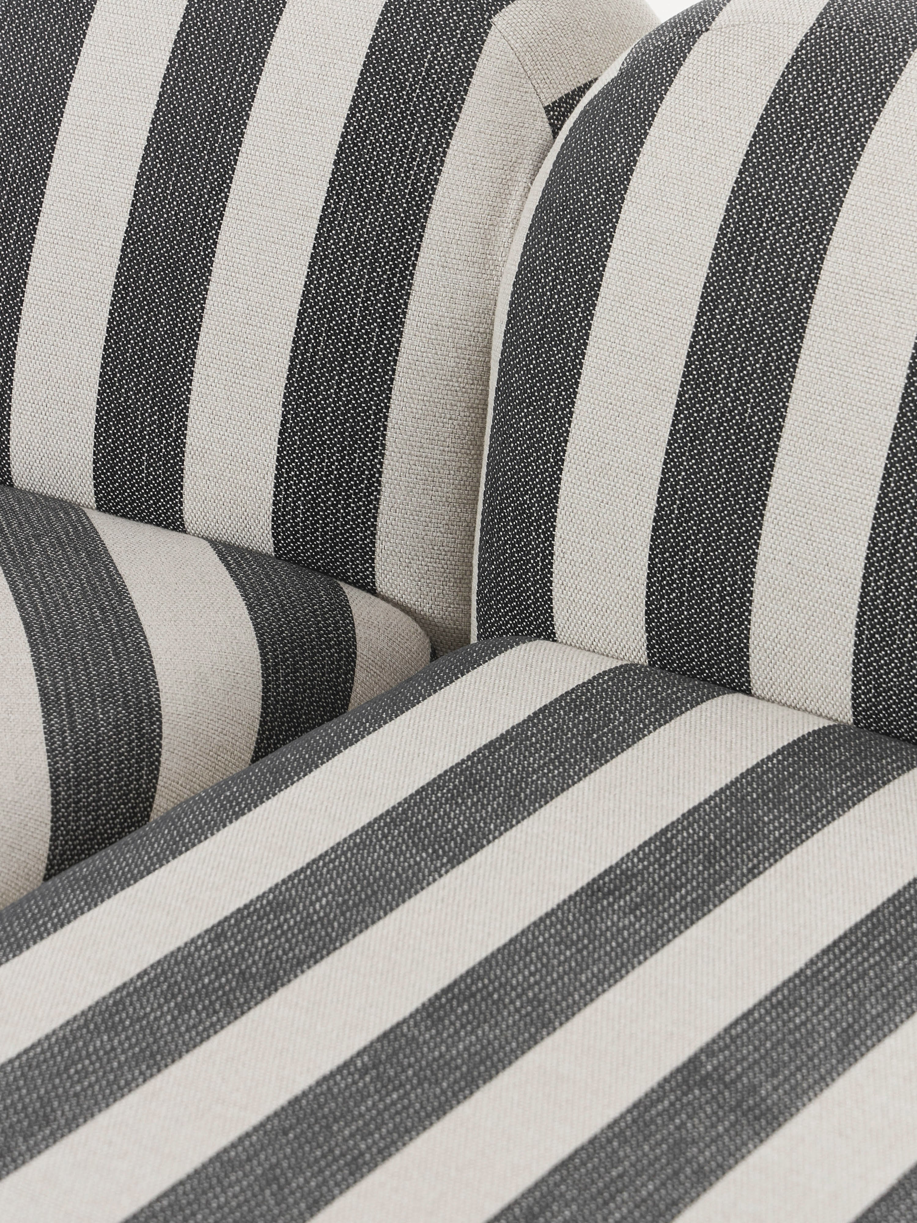 XL modulaire gestreepte hoekbank Wolke met chaise longue