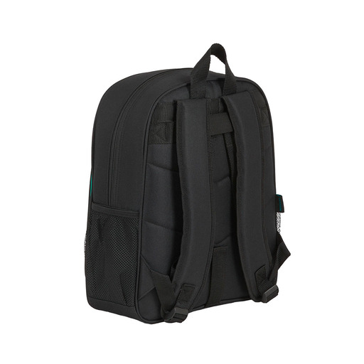Mochila Safta M640, preta, tamanho médio, unissex infantil.