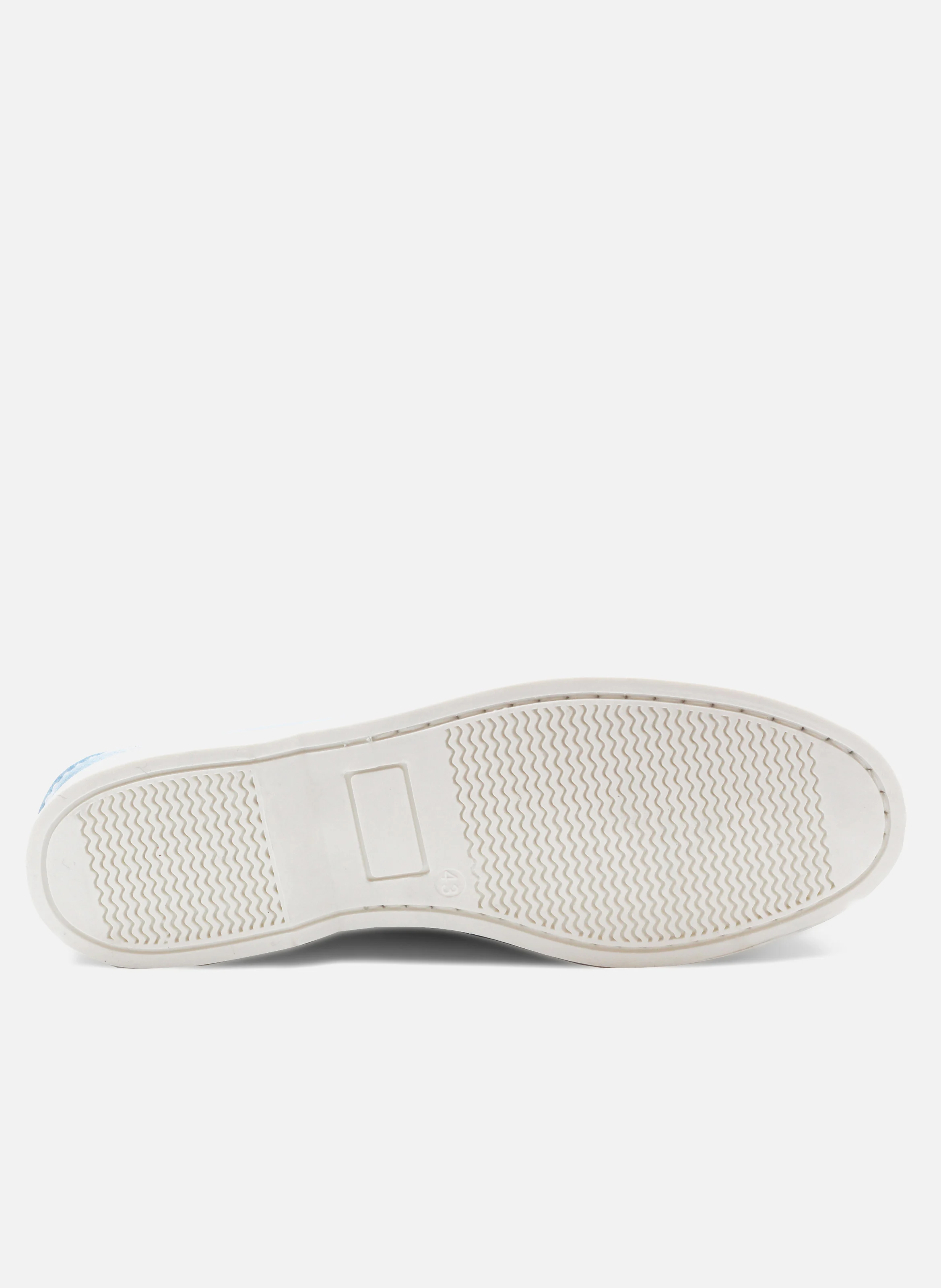Chaussures bateau cuir mat brossé | Bleu
