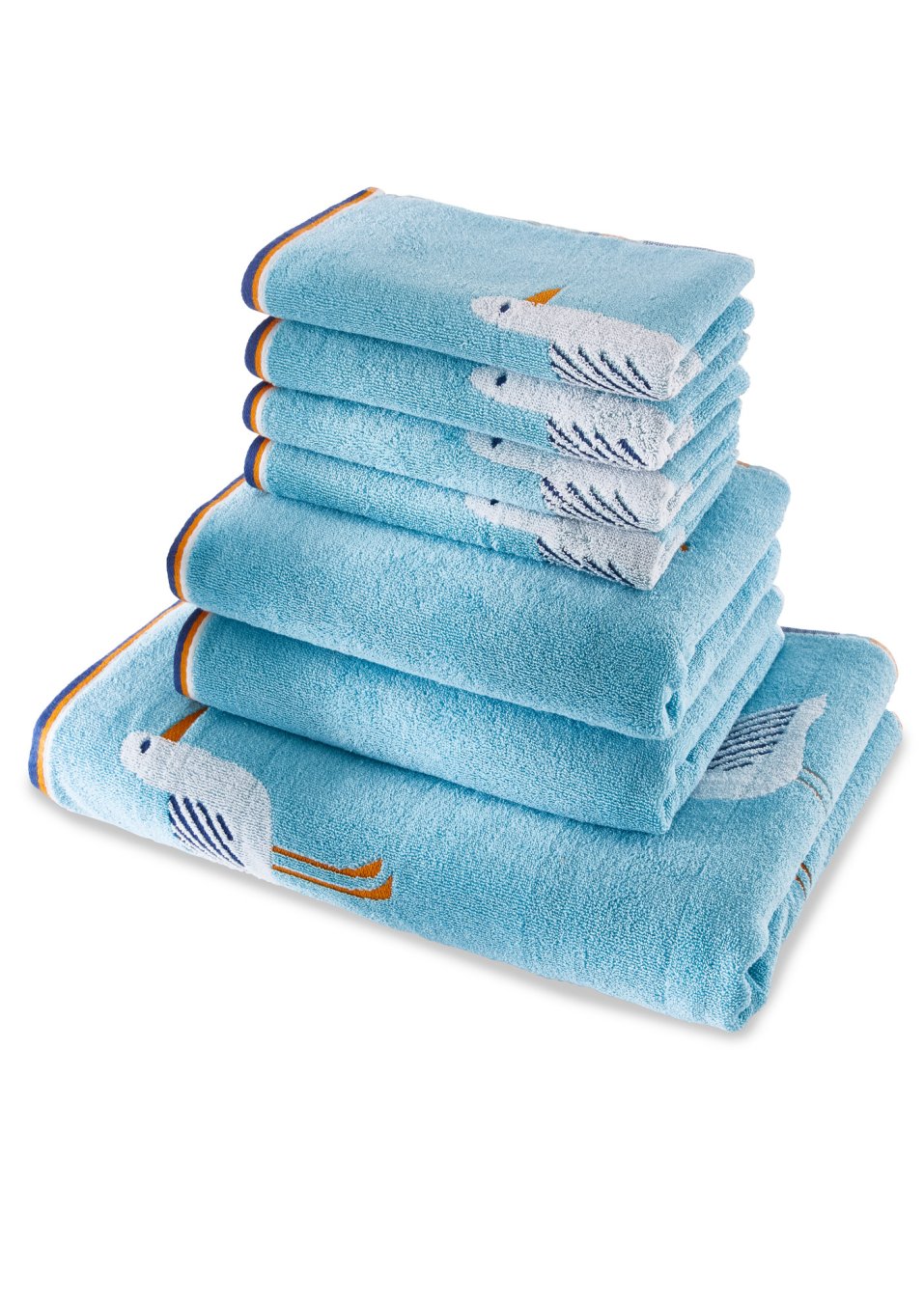 Serviette de toilette motif mouette