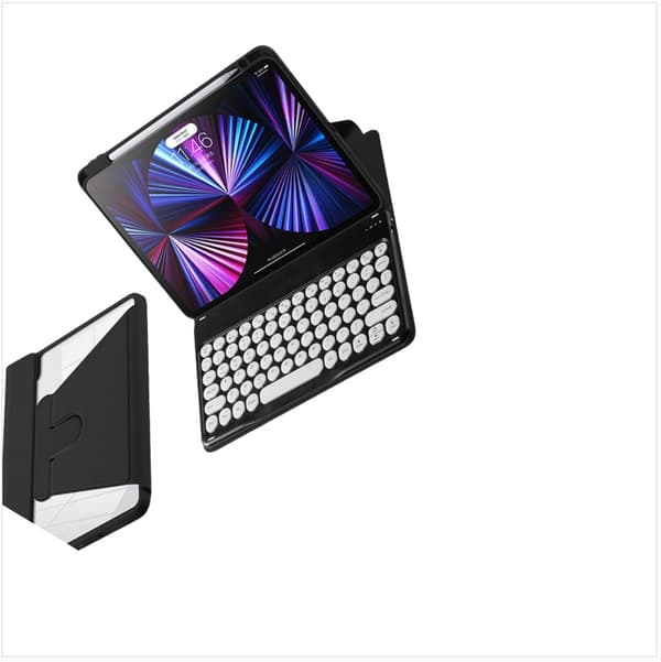 INF Kompatibel med iPad Pro 11-tommers (2022/2021/2020/2018) 360° roterende Bluetooth-tastaturdeksel