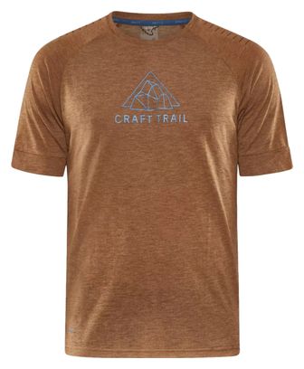 Maillot manches courtes running Craft ADV Trail Wool Marron