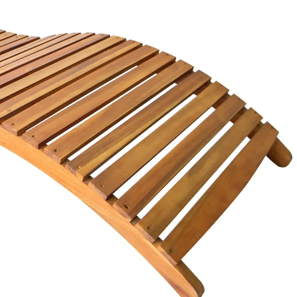 vidaXL - Ligstoel - Bruin - Hout