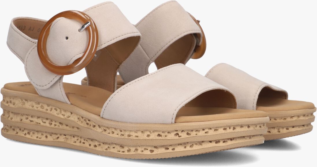 beige gabor platte sandalen 550.2