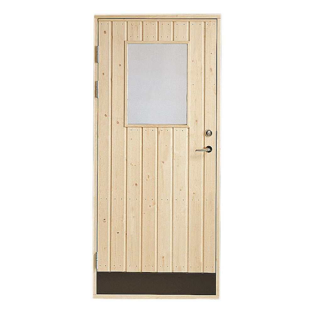 BODDØR ISOLERT VIBOSTUGAN RETT PANEL GLASS 18°