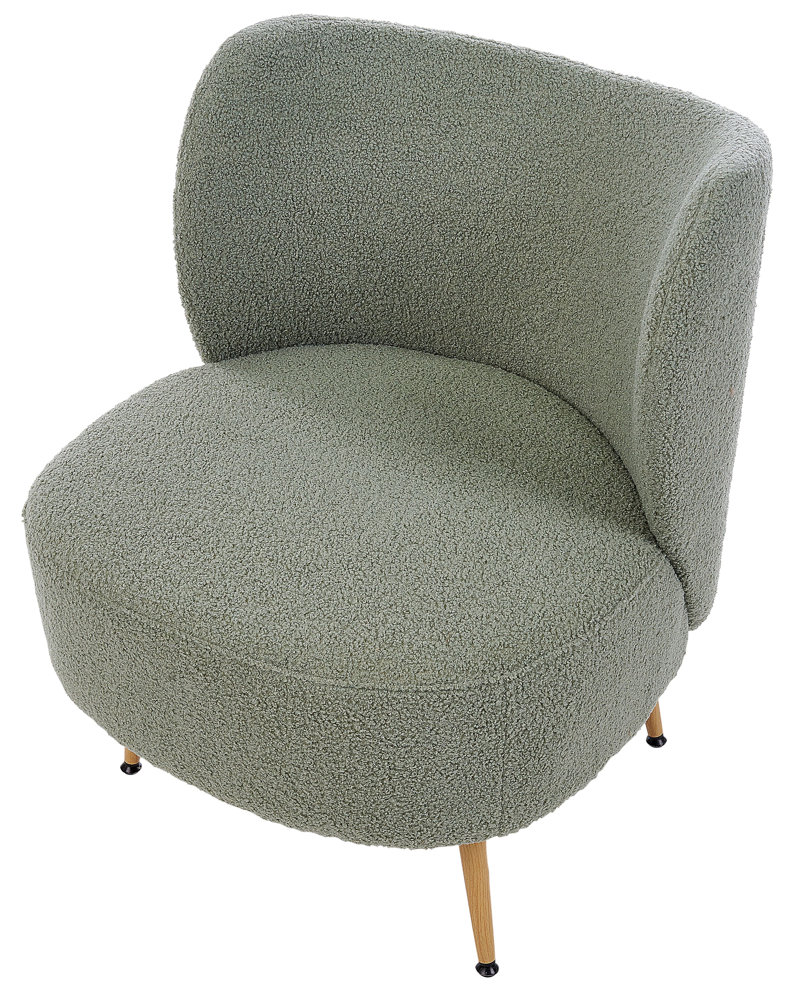 Fauteuil OTSBY II met kussen Bouclé Groen