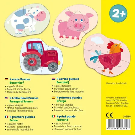 HABA 306180 4 erste Puzzles Bauernhof