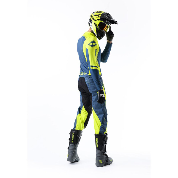Kenny - Maillot Performance Solid - 2024 Jaune fluo / Bleu