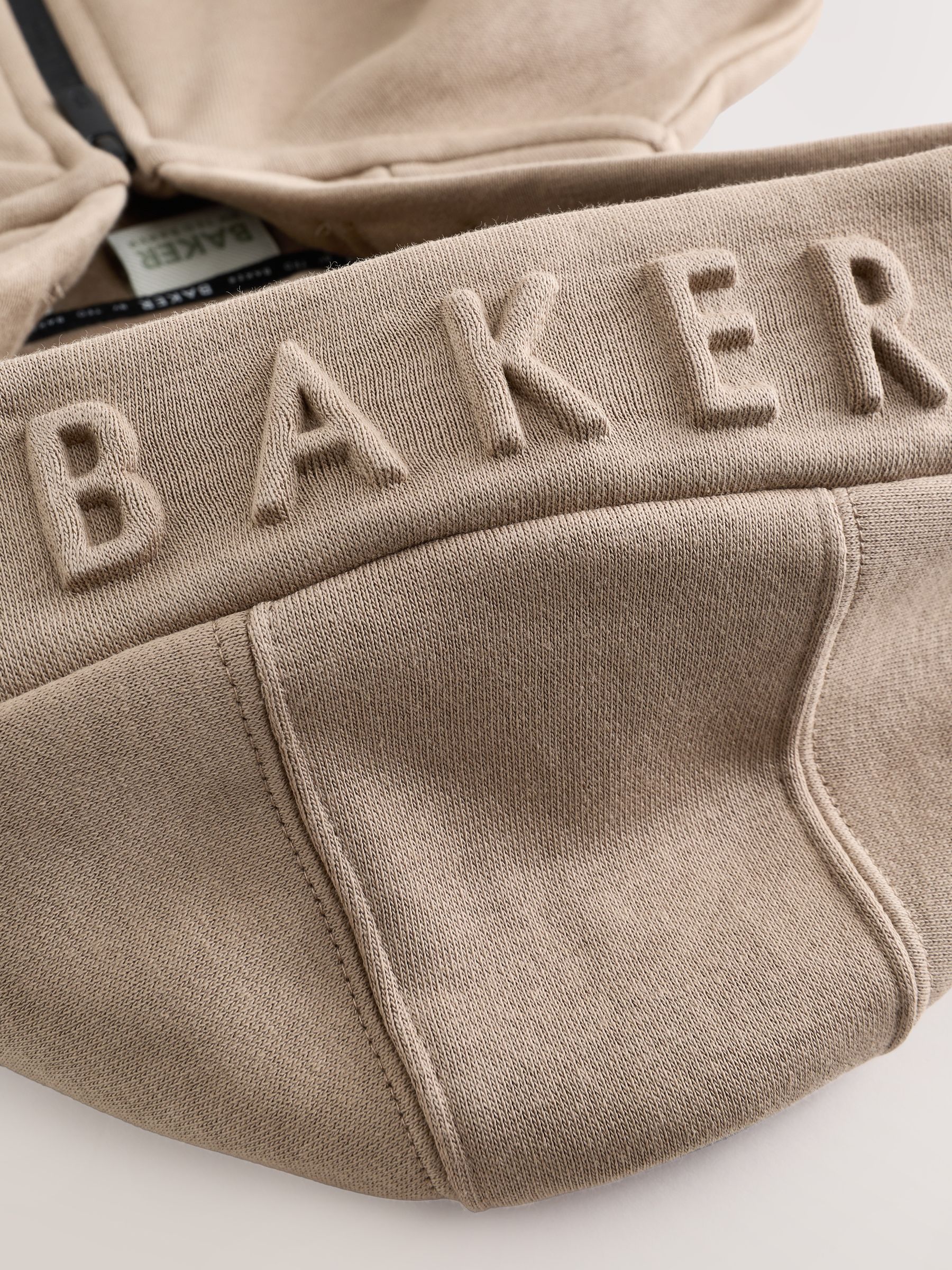 Pastelgeel - Baker by Ted Baker Zip Through Hoodie T-Shirt And Joggers 3 Piece Set