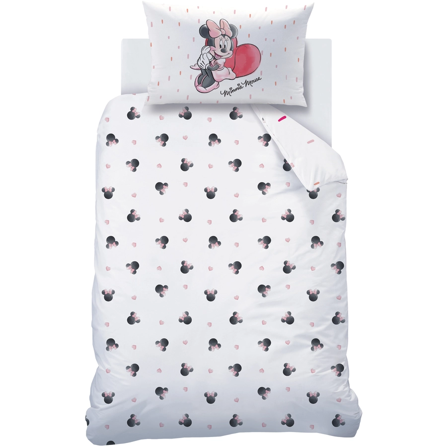MTOnlinehandel Bettwäsche Kinder-Bettwäsche, Flanell, 40x60 + 100x135 cm Minnie Maus