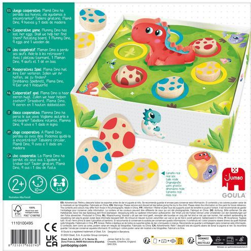 Goula - Mummy Dino - Bordspel - Houten - Voor 1 tot 3 Spelers