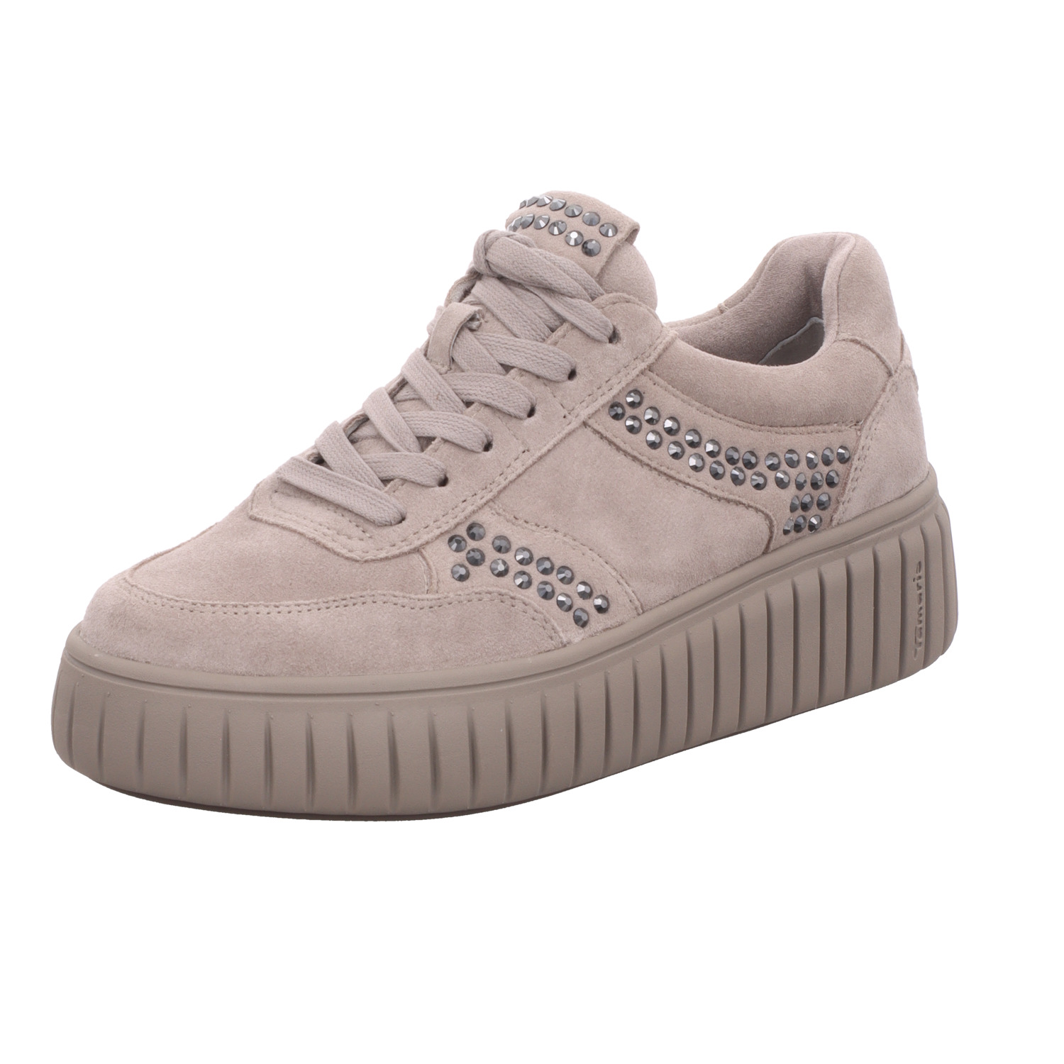 Tamaris Damen-Schnürhalbschuh Grau