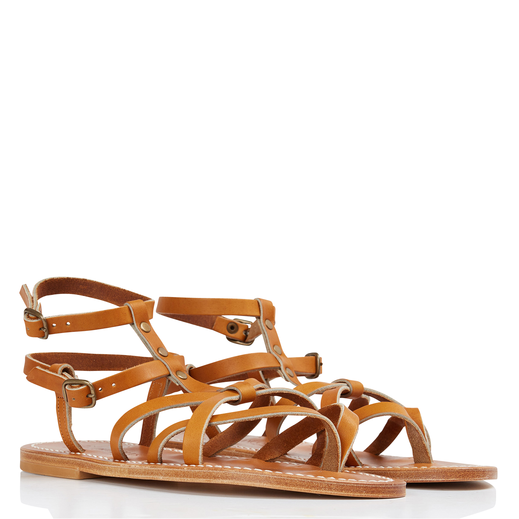 Larissa - Spartiates en cuir | Marron