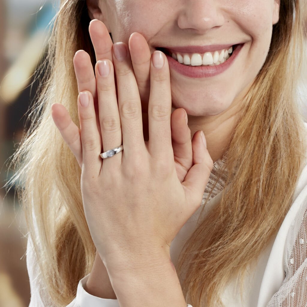 Bague Solitaire Gwendal Argent Oxyde De Zirconium